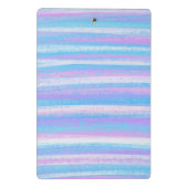 Geschilderde Acryl Strepen Turquoise Roze Paars Mini Klembord (Achterkant)
