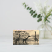 Geschilderde Afrika Dieren Natuur Kunstenaar Coach Visitekaartje (Staand voorkant)