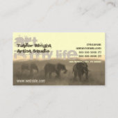 Geschilderde Afrika Dieren Natuur Kunstenaar Coach Visitekaartje (Achterkant)