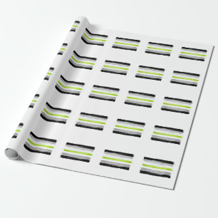 GESCHILDERDE AGENDER PRIDE VLAG CADEAUPAPIER