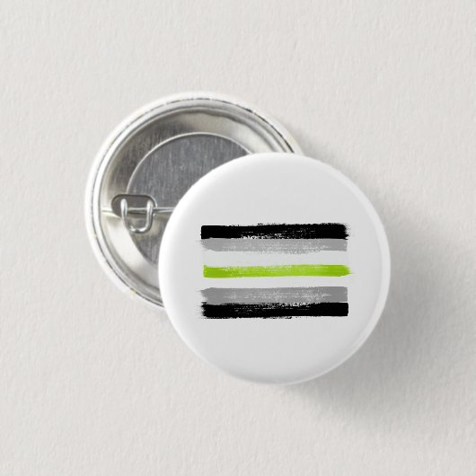 GESCHILDERDE AGENDER PRIDE VLAG RONDE BUTTON 3,2 CM (Voorkant /achterkant)