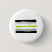 GESCHILDERDE AGENDER PRIDE VLAG RONDE BUTTON 3,2 CM (Voorkant)