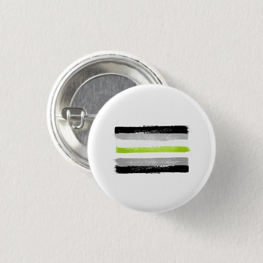 GESCHILDERDE AGENDER PRIDE VLAG RONDE BUTTON 3,2 CM (Voorkant /achterkant)