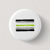 GESCHILDERDE AGENDER PRIDE VLAG RONDE BUTTON 3,2 CM (Voorkant)