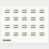 GESCHILDERDE AGENDER PRIDE VLAG RONDE STICKER (Vel)