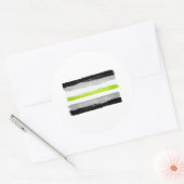 GESCHILDERDE AGENDER PRIDE VLAG RONDE STICKER (Envelop)