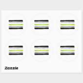 GESCHILDERDE AGENDER PRIDE VLAG RONDE STICKER (Vel)