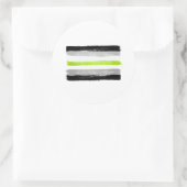 GESCHILDERDE AGENDER PRIDE VLAG RONDE STICKER (Tas)