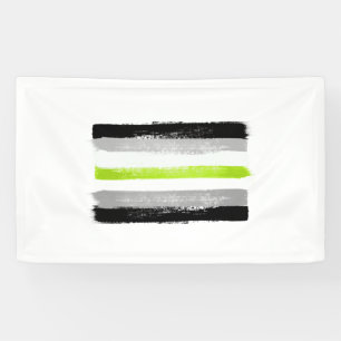 GESCHILDERDE AGENDER PRIDE VLAG SPANDOEK