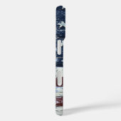 Geschilderde Amerikaanse vlag en anker op hout Case-Mate iPhone Case (Achterkant / Rechts)