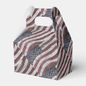 Geschilderde Amerikaanse vlag op bakstenen muurtex Bedankdoosjes (Achterkant)