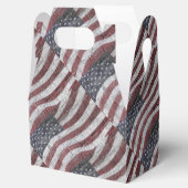 Geschilderde Amerikaanse vlag op bakstenen muurtex Bedankdoosjes (Geopend)