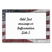 Geschilderde Amerikaanse vlag op bakstenen muurtex Kaart (Achterkant)