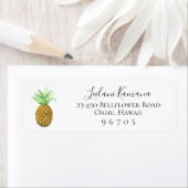 Geschilderde ananas retouradres labels (Insitu)