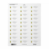 Geschilderde ananas retouradres labels (Full Sheet)