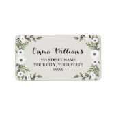 Geschilderde Anemonen - adresetiketten Etiket (Voorkant)