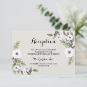 Geschilderde Anemonen - Ontvangstkaart Informatiekaartje (Staand voorkant)