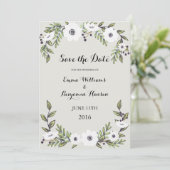 Geschilderde Anemonen - Save the Date (Staand voorkant)