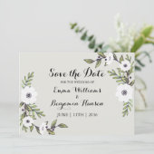 Geschilderde Anemonen - Save the Date (Staand voorkant)