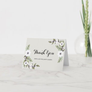 Geschilderde Anemones - bedankbriefkaarten Bedankkaart