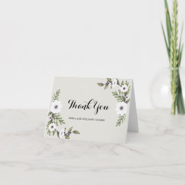 Geschilderde anemoon - kaartjes met dankbetuiging bedankkaart