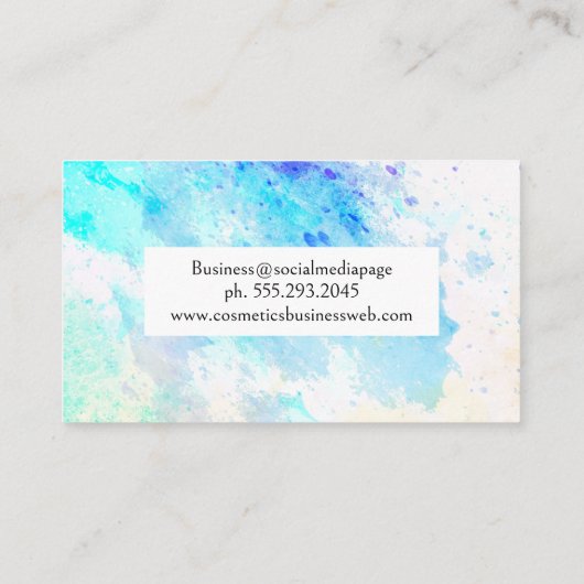 Geschilderde Aquarel Achtergrond | Artistiek Visitekaartje (Achterkant)