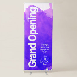 Geschilderde Aquarel Grand Opening Klein Bedrijf Roll-up Banner