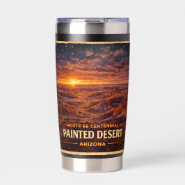 Geschilderde Badlands Sterrennacht Arizona Avontuu Geïsoleerde Drinkbeker