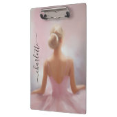 Geschilderde Ballerina in Roze Klembord (Links)