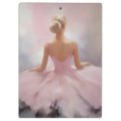 Geschilderde Ballerina in Roze Klembord (Achterkant)