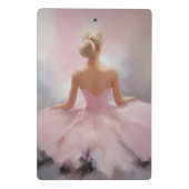Geschilderde Ballerina in Roze Mini Klembord (Achterkant)