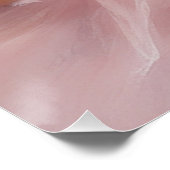 Geschilderde Ballerina in Roze Perfect Poster (Hoek)