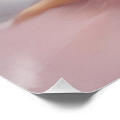 Geschilderde Ballerina in Roze Perfect Poster (Hoek)