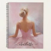Geschilderde Ballerina in Roze Planner (Voorkant)