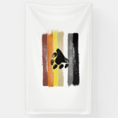 GESCHILDERDE BEER TROTS VLAG EN SYMBOOL SPANDOEK (Verticaal)