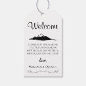 Geschilderde Berg Bruiloft Welkomsttas Cadeaulabel (Voorkant)