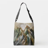Geschilderde Bergen Crossbody Tas (Achterkant)