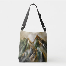 Geschilderde Bergen Crossbody Tas