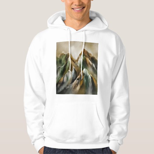 Geschilderde Bergen Hoodie (Voorkant)
