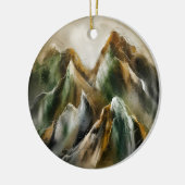 Geschilderde bergen keramisch ornament (Links)