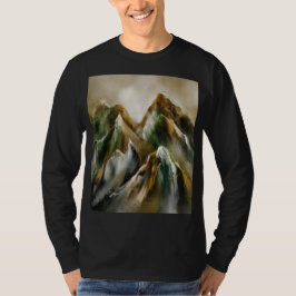 Geschilderde bergen t-shirt