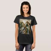 Geschilderde Bergen T-shirt (Voorkant volledig)