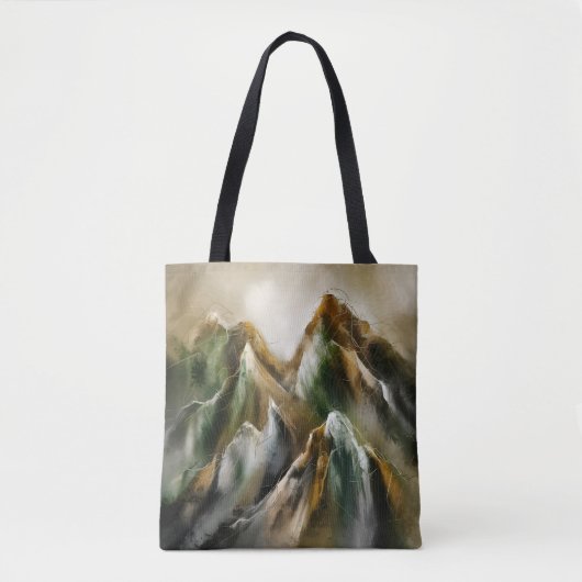 Geschilderde bergen tote bag (Voorkant)
