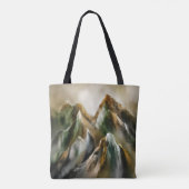 Geschilderde bergen tote bag (Achterkant)