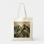 Geschilderde bergen tote bag (Achterkant)