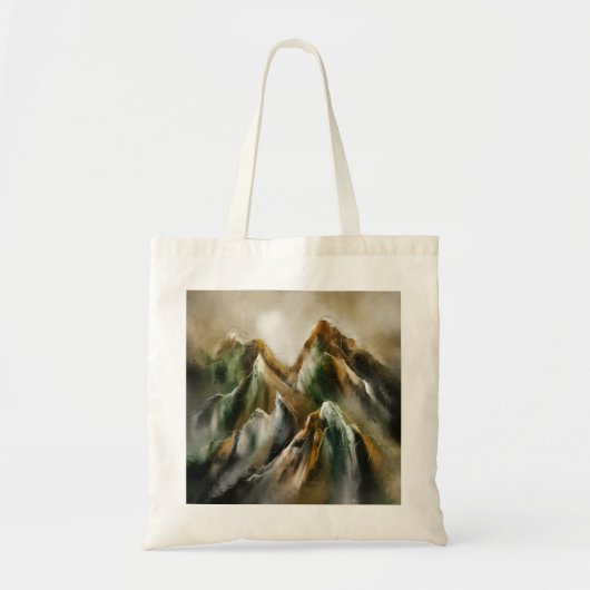 Geschilderde bergen tote bag (Voorkant)