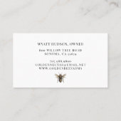 Geschilderde bijenhoningraat Bijenhouder Apiary Visitekaartje (Achterkant)