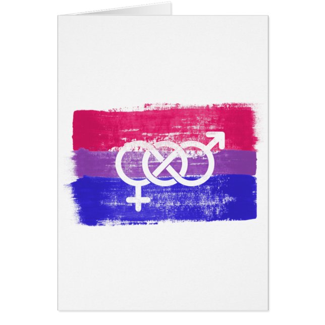 GESCHILDERDE BISEKSUELE SYMBOOL PRIDE VLAG (Voorkant)