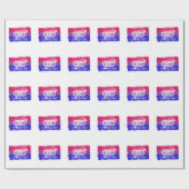 GESCHILDERDE BISEKSUELE SYMBOOL PRIDE VLAG CADEAUPAPIER (Vlak)