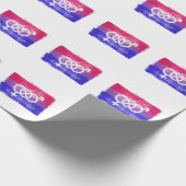 GESCHILDERDE BISEKSUELE SYMBOOL PRIDE VLAG CADEAUPAPIER (Hoek)